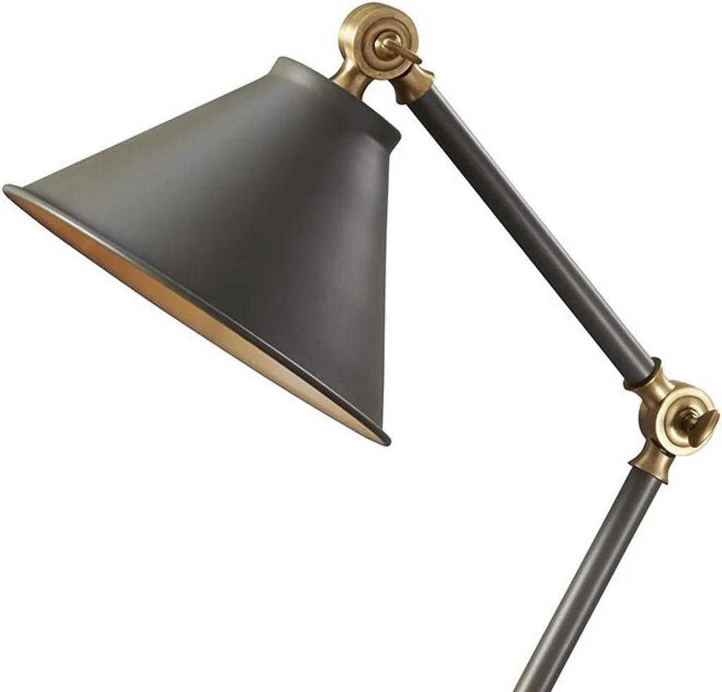 Lampe de bureau rétro Provence grise et laiton vieilli Elstead Lighting - 2