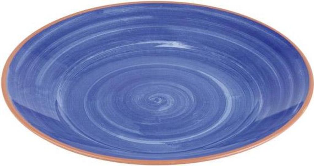 APS 84170 Teller LA VIDA, Ø 40,5 cm, Höhe 5,5 cm, Melamin, blau/Terrakottaoptik