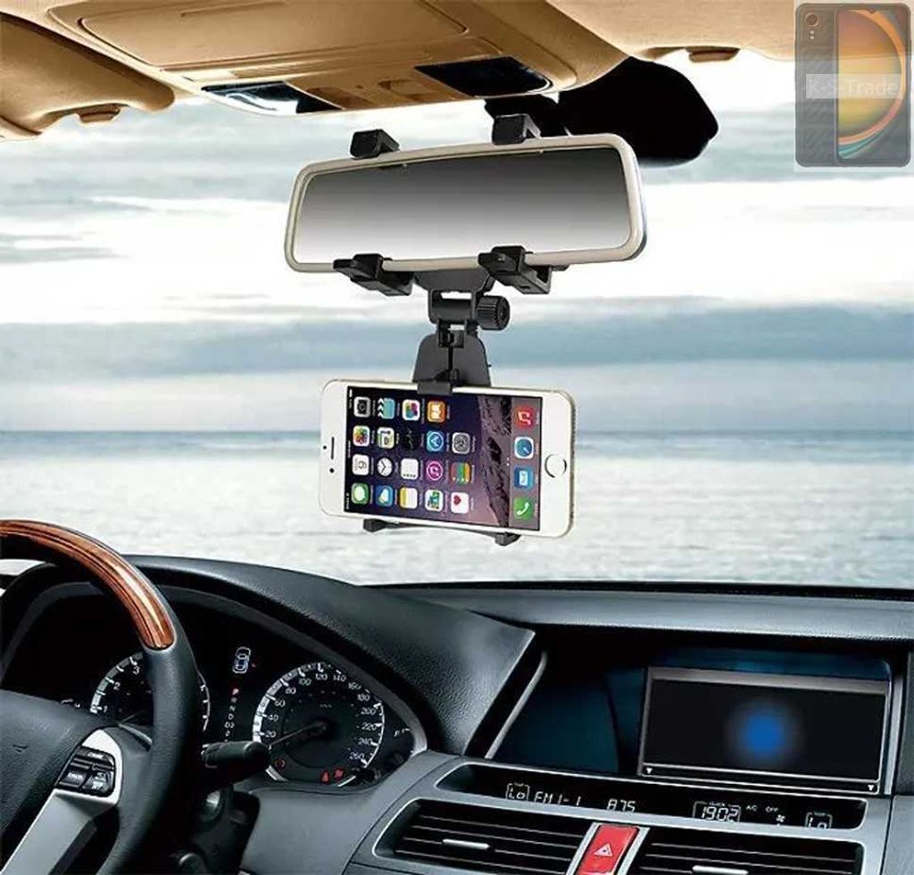 K-S-Trade Smartphone Halterung kompatibel mit Samsung Galaxy XCover7 Rückspiegel Halterung schwarz Auto Halterung KFZ Halter
