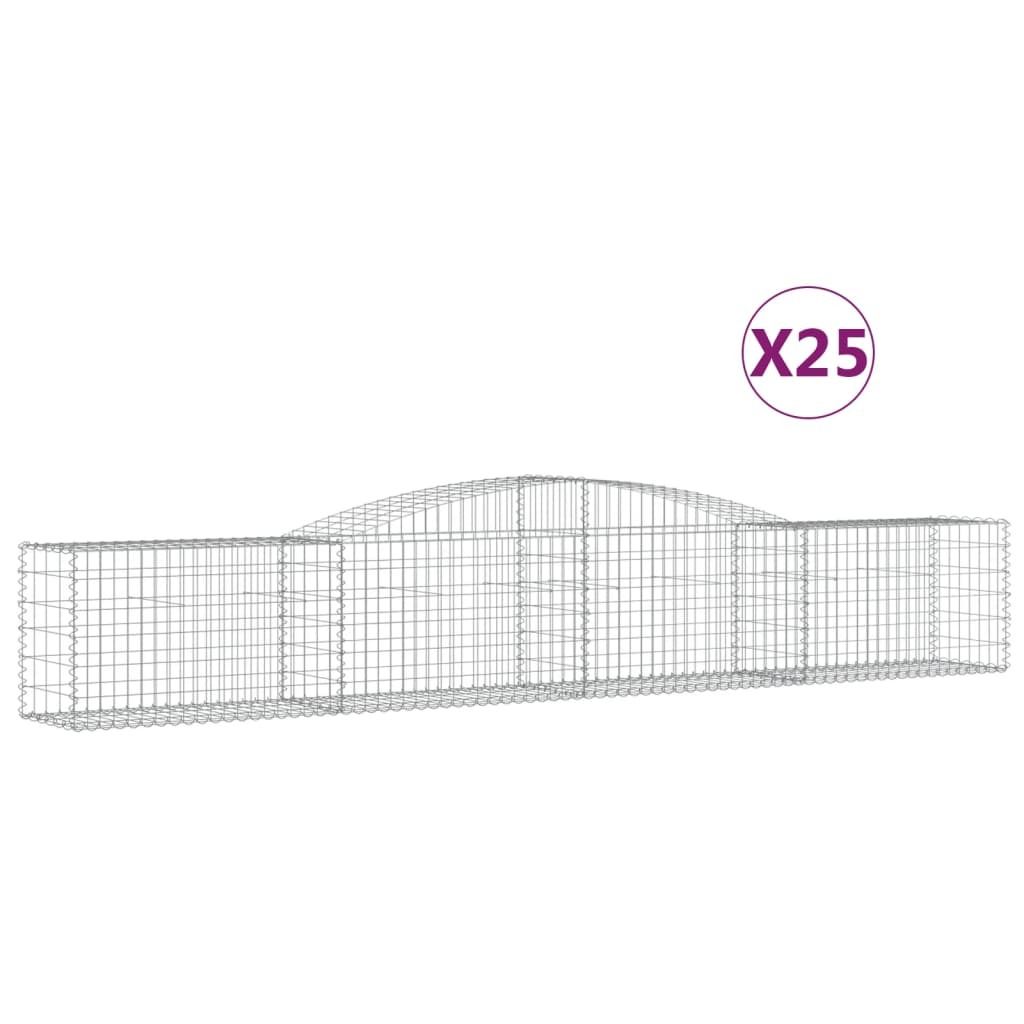 "SALE 2026"Gabionen-Hochbeet - Blumenkasten - mit Hochbogen 25er-set - multifunktional& Moderne - 400x50x60/80cm Verzinktes Eisen - Beete Einfacher...