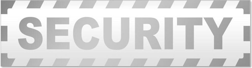 Kiwistar Security gestreift Magnetschild Schild magnetisch - 20cm Silber - Magnetfolie für Auto PKW Kfz