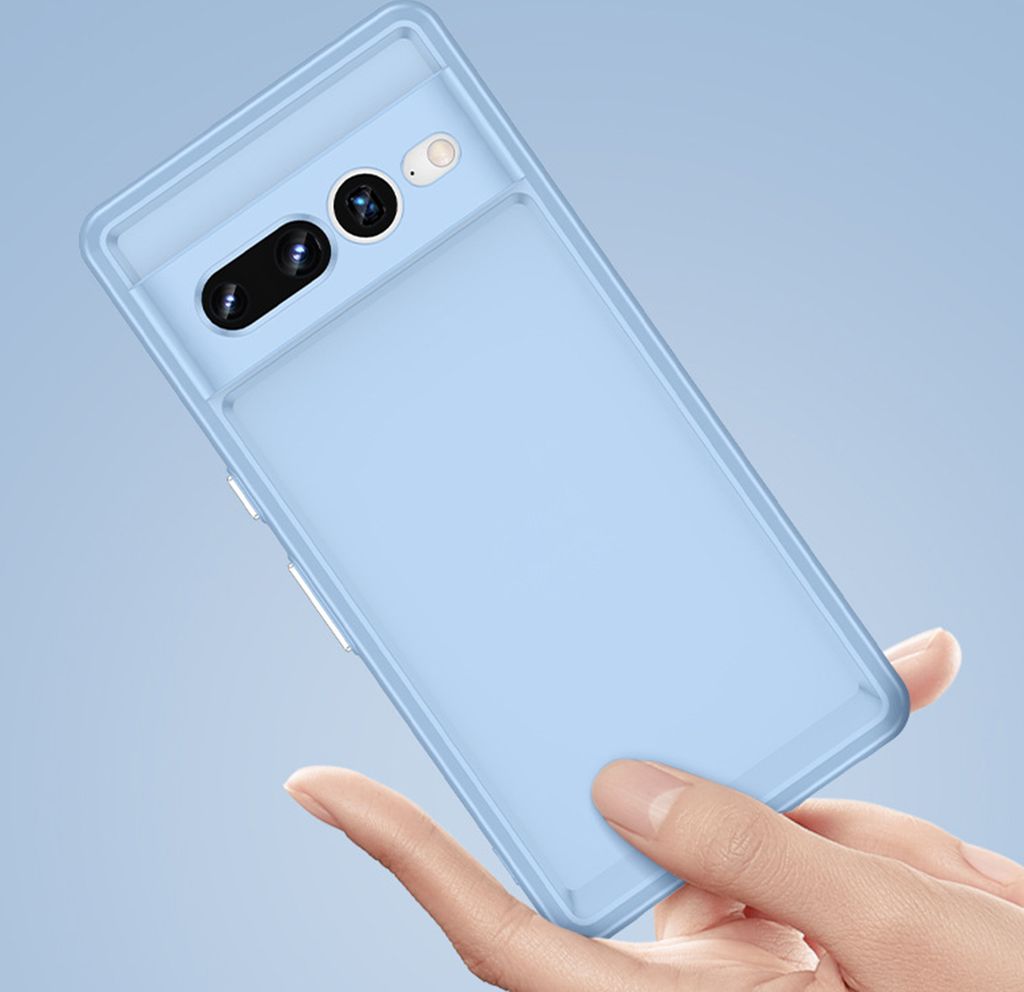 Telefonkoffer Shatter-resistentes Anti-Drogen-Anti-Kratzer-Acryl-Hochelastizitäts-Telefon zurück-Deckung-Klares Blau-Größen: Für Pixel 7 Pro