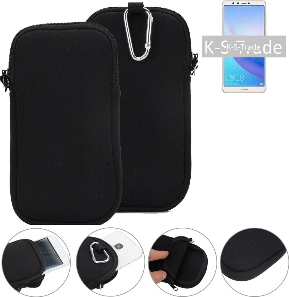 K-S-Trade Neopren-Hülle Handyhülle kompatibel mit Samsung Galaxy A90 Schutzhülle Neoprenhülle Sleeve Schutz-Hülle Gürtel Tasche Case Holster