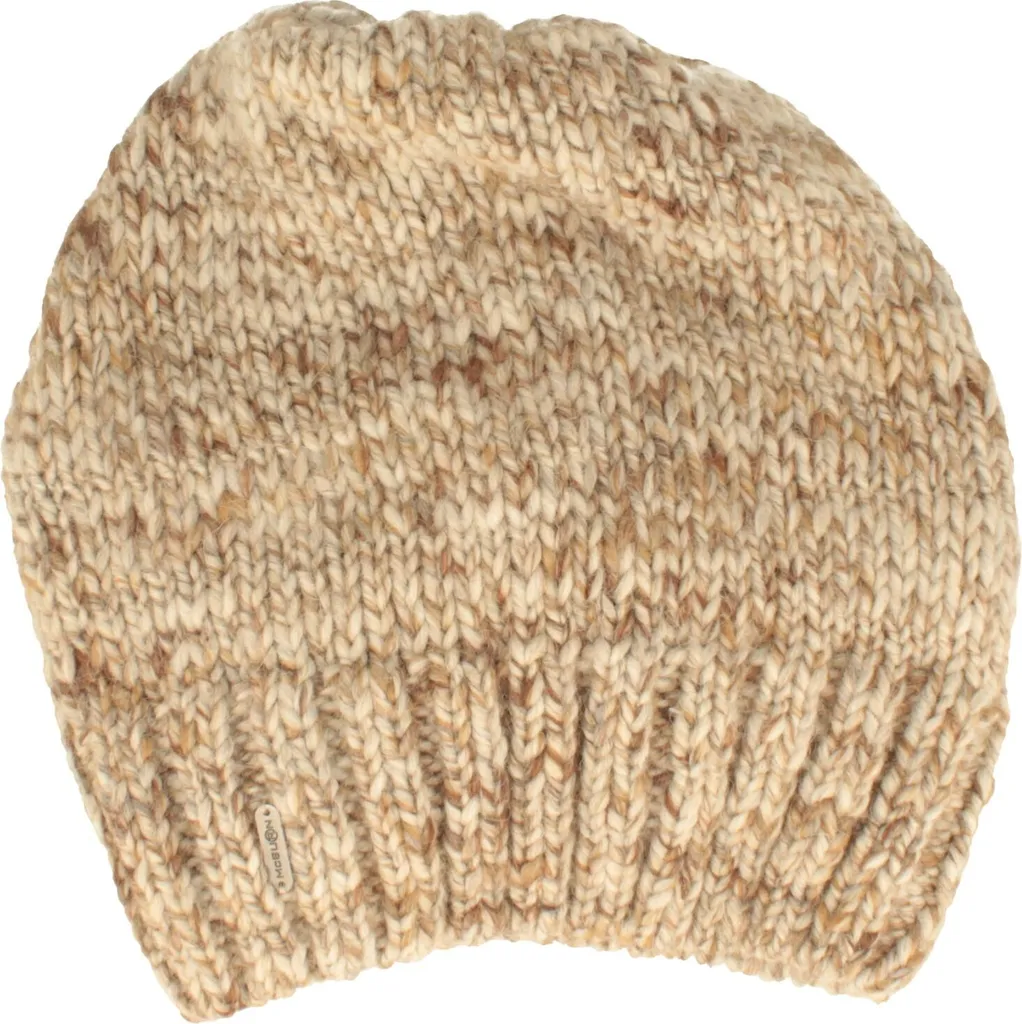 Bonnet long McBurn cousu fixement chiné - Bonnet Slouchy Gris Mélangé