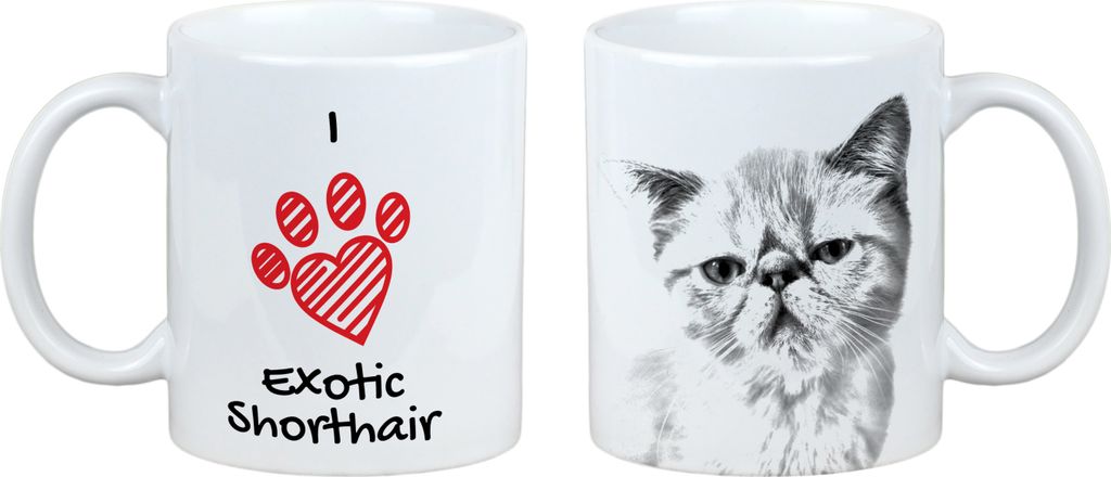 Exotisch Kurzhaar - Tasse mit Katze, entzückende Tasse mit Grafik, Geschenk mit Ihrem Foto von der Marke Art-Dog