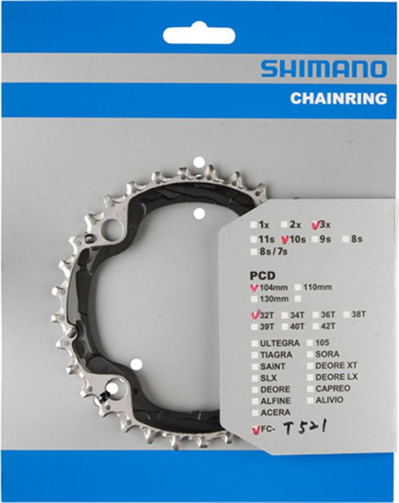Ingranaggio Deore Shim. 32T 4L 104Lk Sw T521 Immagine del prodotto 