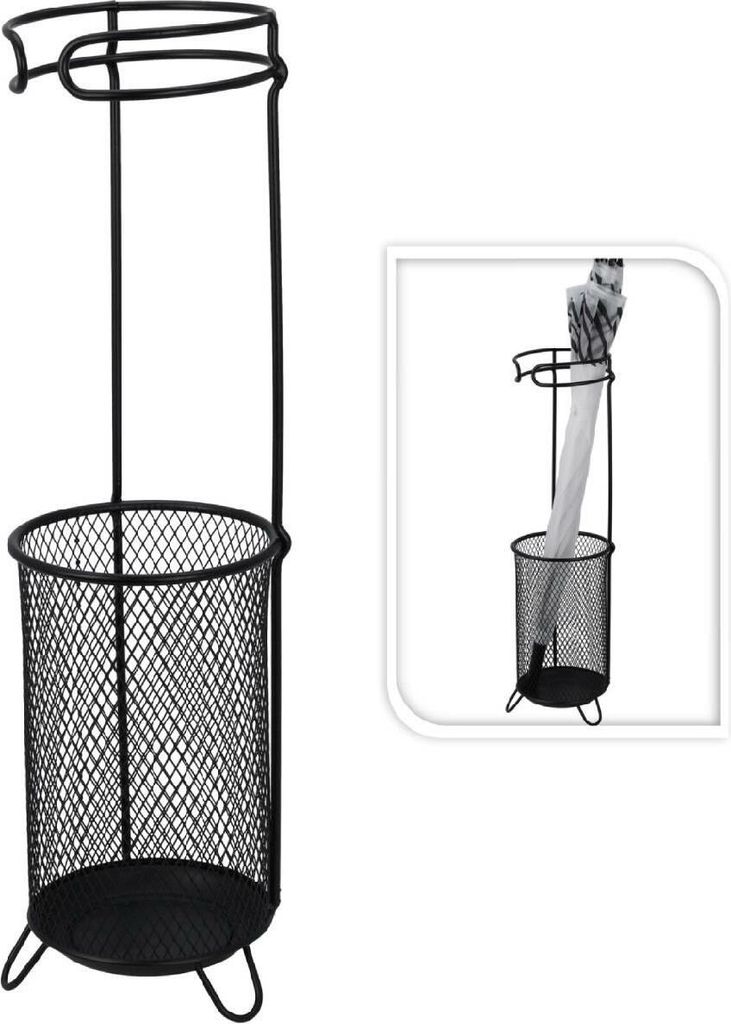 H&S Decoration Metallschirmständer 50 cm schwarz Regenschirmständer