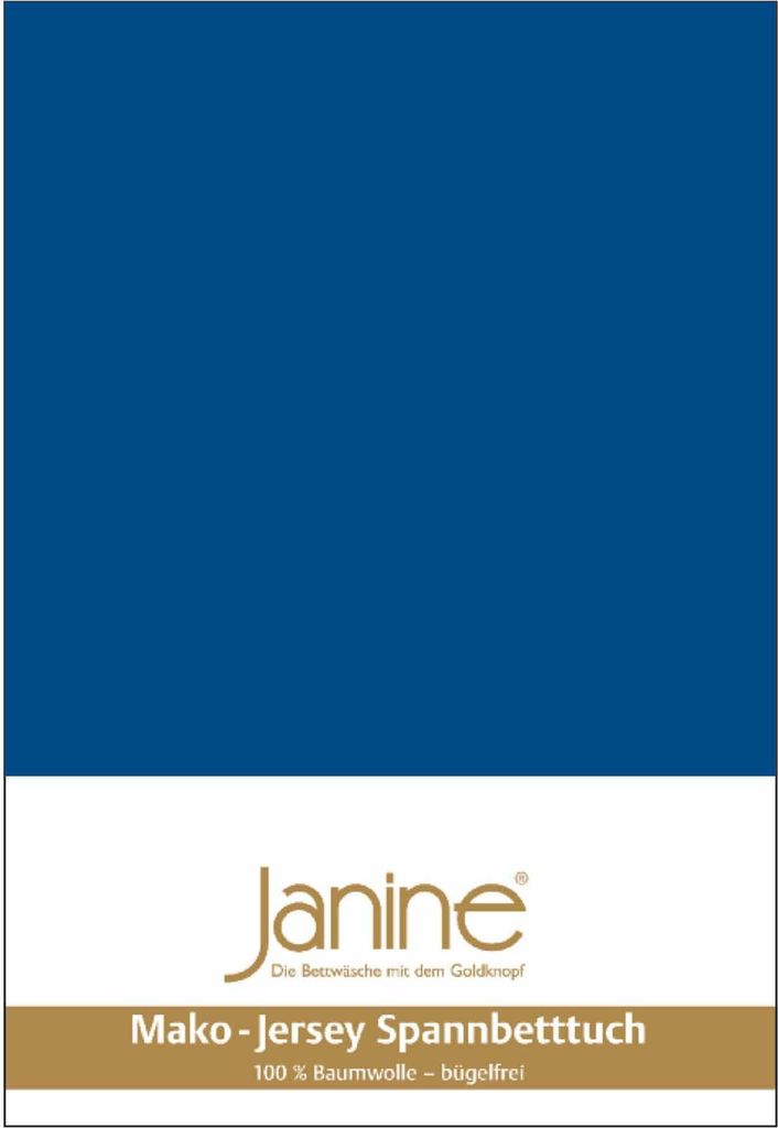 Janine Mako-Feinjersey, 100% Baumwolle Spannbettlaken SpB- 200x200 1 teilig MAKO-FEINJERSEY 5007-272-377 royalblau