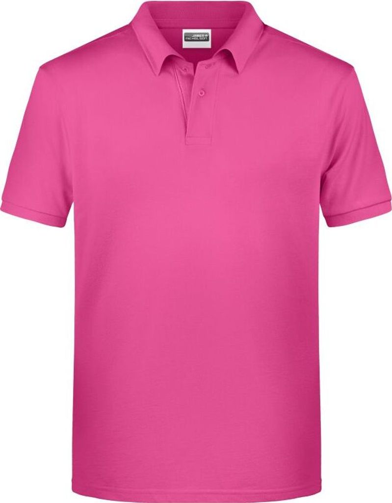 Men's Basic Polo Klassisches Poloshirt pink, Gr. 3XL