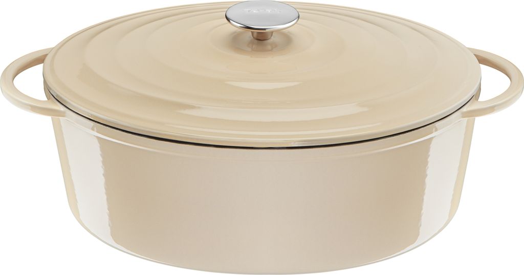 Tefal Lov Gusseisen Ovaler Bräter 34cm beige E25806 Produktbild 