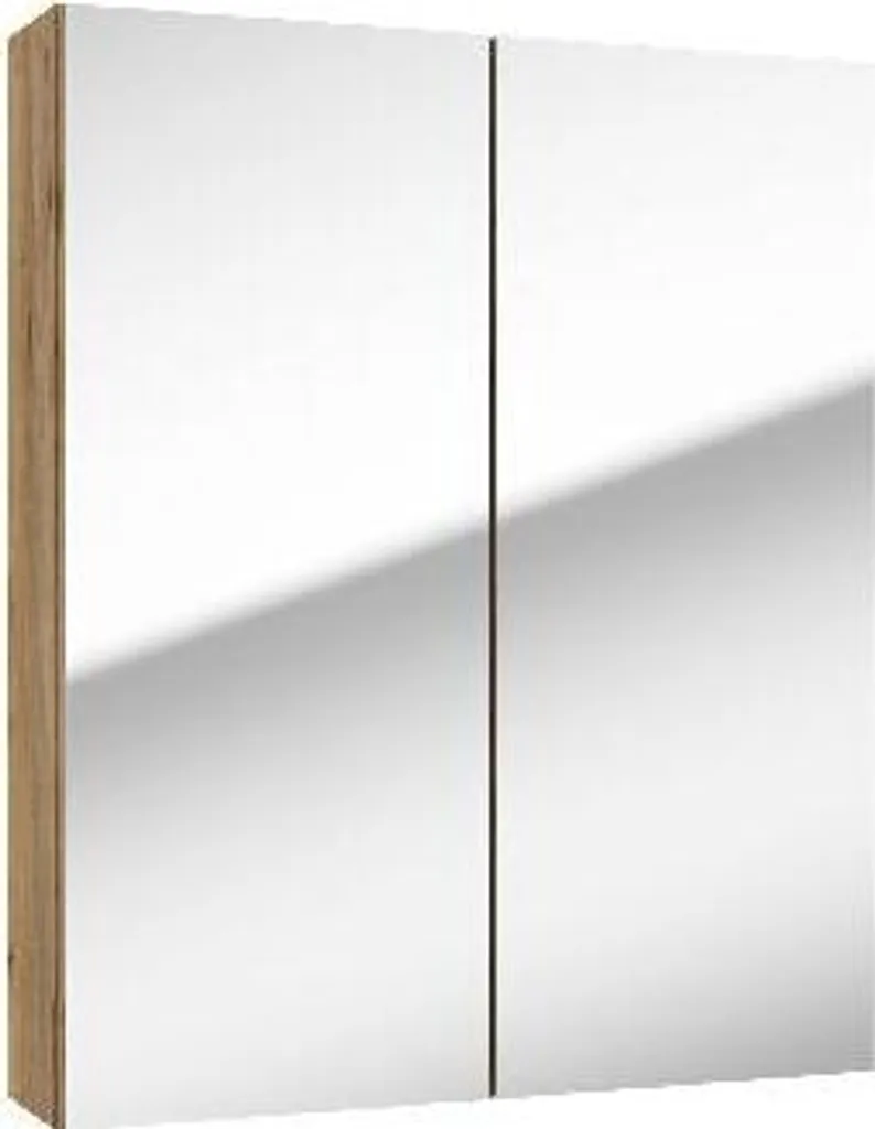 Armoire de toilette avec miroir kielle Vega chêne doré 60 cm 50118601