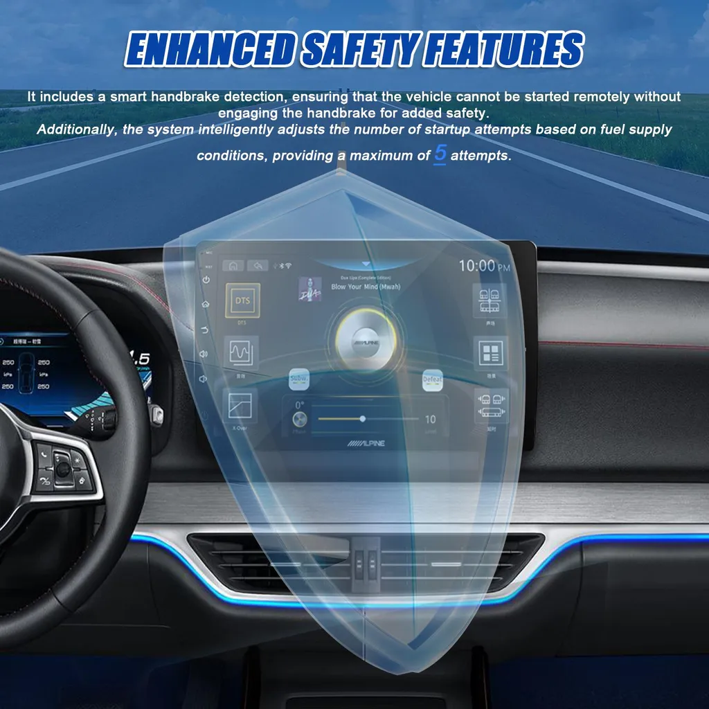 Allarme Auto 12V PKE Bluetooth: Avviamento Remoto e App Smartphone