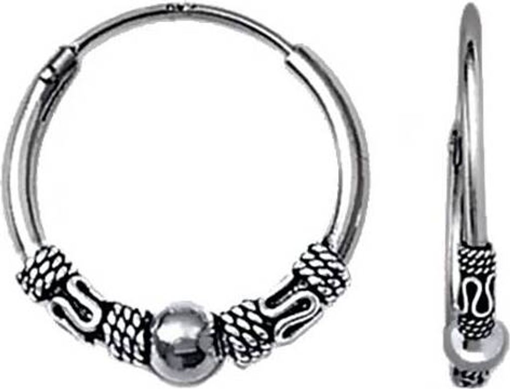 925 Silber Paar Ohrringe Keltische Creole Gothic Celtic Ohrpiercing 20mm 5048