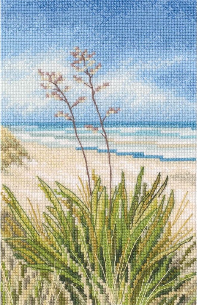 RTO Kreuzstich Set "Im Moment, Strand", Zählmuster, 11,5x17,5cm