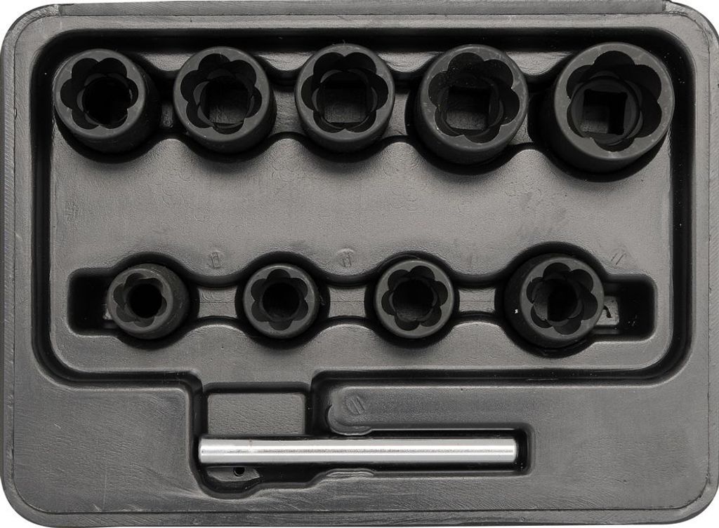 Yato YT-0603, Zestaw nasadek, 3/8", Metryczny, 10 Zdjęcie produktu 