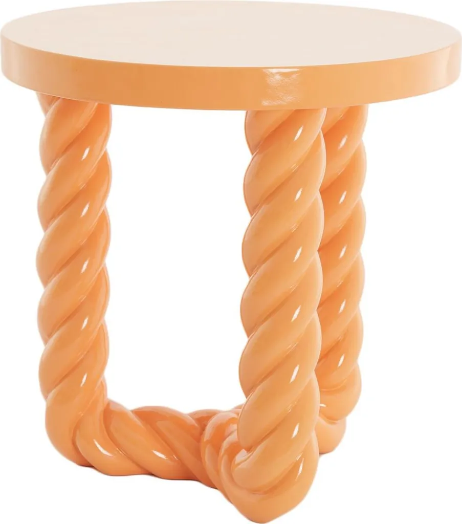 Table d'appoint Vallejo orange clair Ø46cm Light & Living pour salon - 2