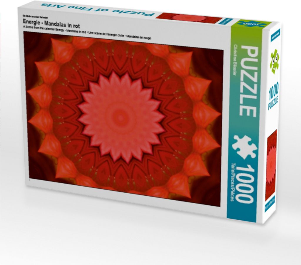 Calvendo Ein Motiv aus dem Kalender Energie - Mandalas in rot 1000 Teile Puzzle quer 640x480mm, Bässler Christine; 7424294