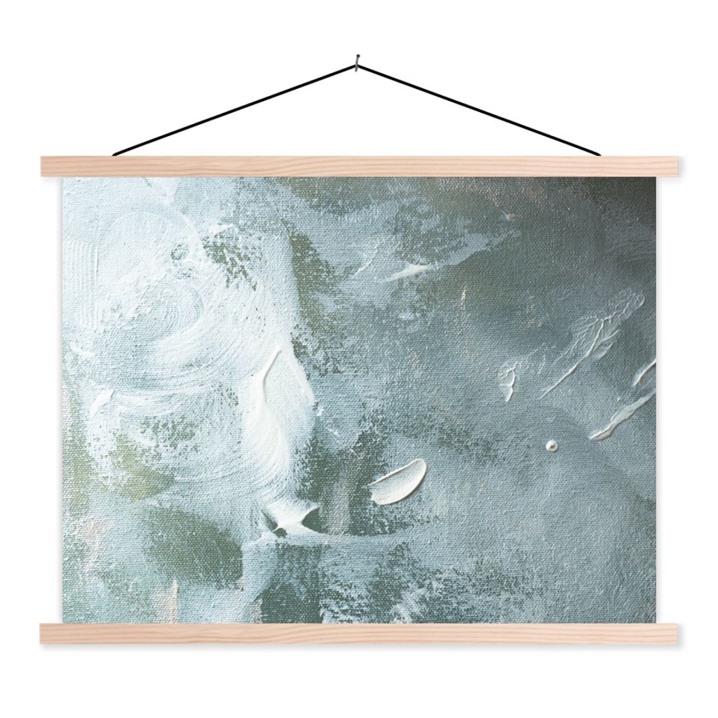 MuchoWow Textilposter Acrylfarbe - Strukturen - Abstrakt 60x45 cm mit holzfarbenen Rahmen - Bild