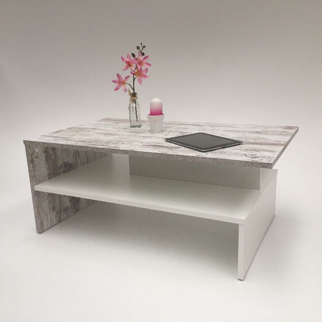 Möbel SD  Couchtisch SW in zwei Farben Canyon White Pine - Produktbild 