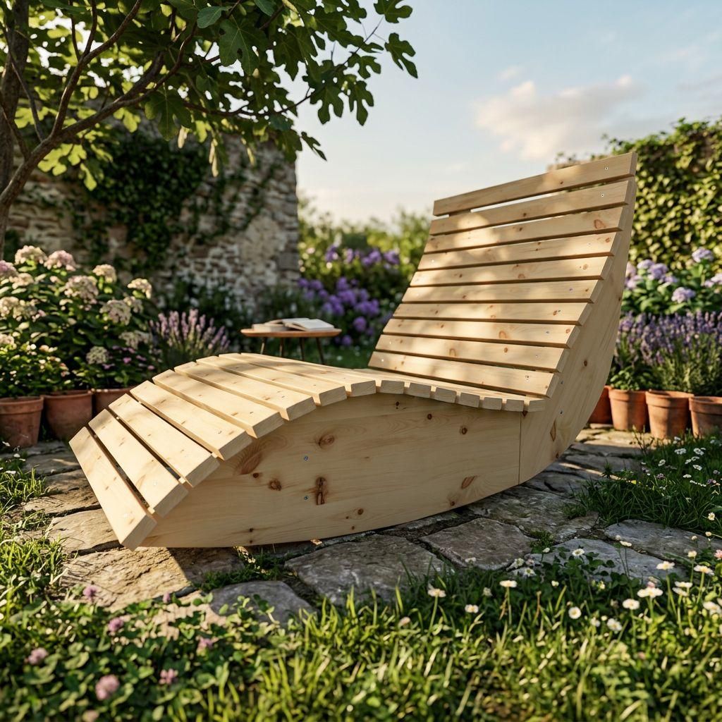Gartenliege "Schaukel-Sannerl" (Zirbe) Breite 100cm Schaukelliege Relaxliege