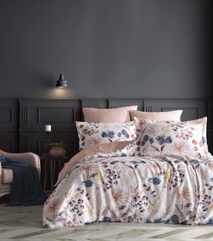 L'Essentiel Linge de Maison, Lily v2, Ranforce Doppel-Bettbezug-Set (DE), Weiß, 100 % BAUMWOLLE RANFORCE, 200 x 200 cm