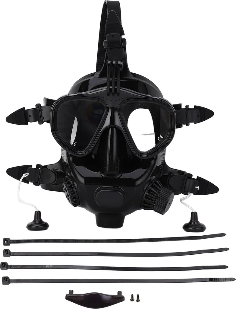 Masque snorkeling visage intégral en silicone avec vue large 180 degrés