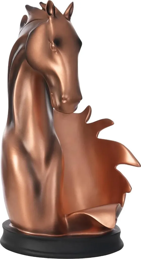 Statua di cavallo in ceramica, scultura di animali, arte unica per