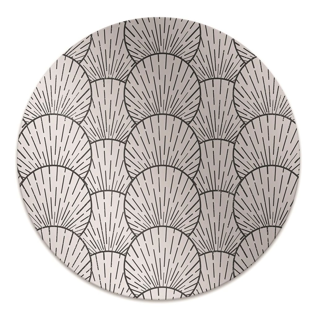 Rundmatte - Stuhlunterlage Bürostuhlunterlage - Rund Ø 100 cm - Bodenmatte - Fußmatte - Muscheln