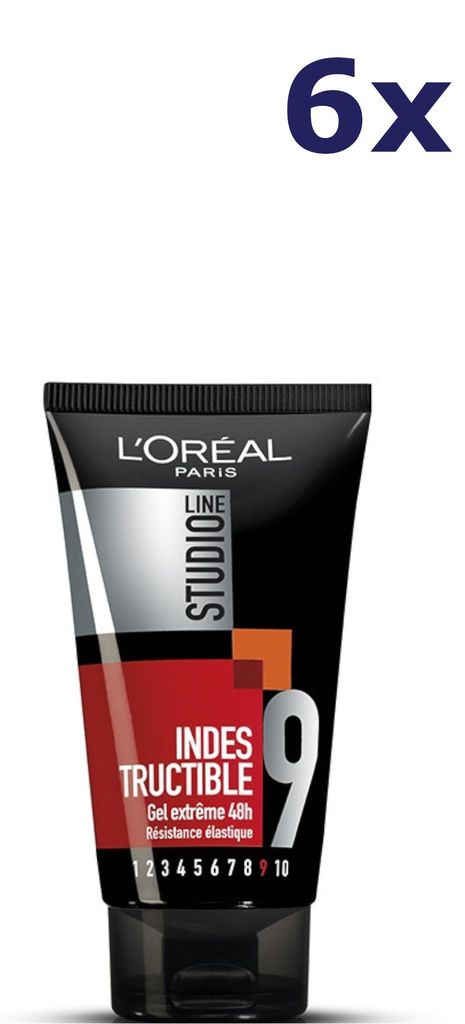 6x L’Oréal Studio Line Haargel – Indestructible 150 ml Produktbild 