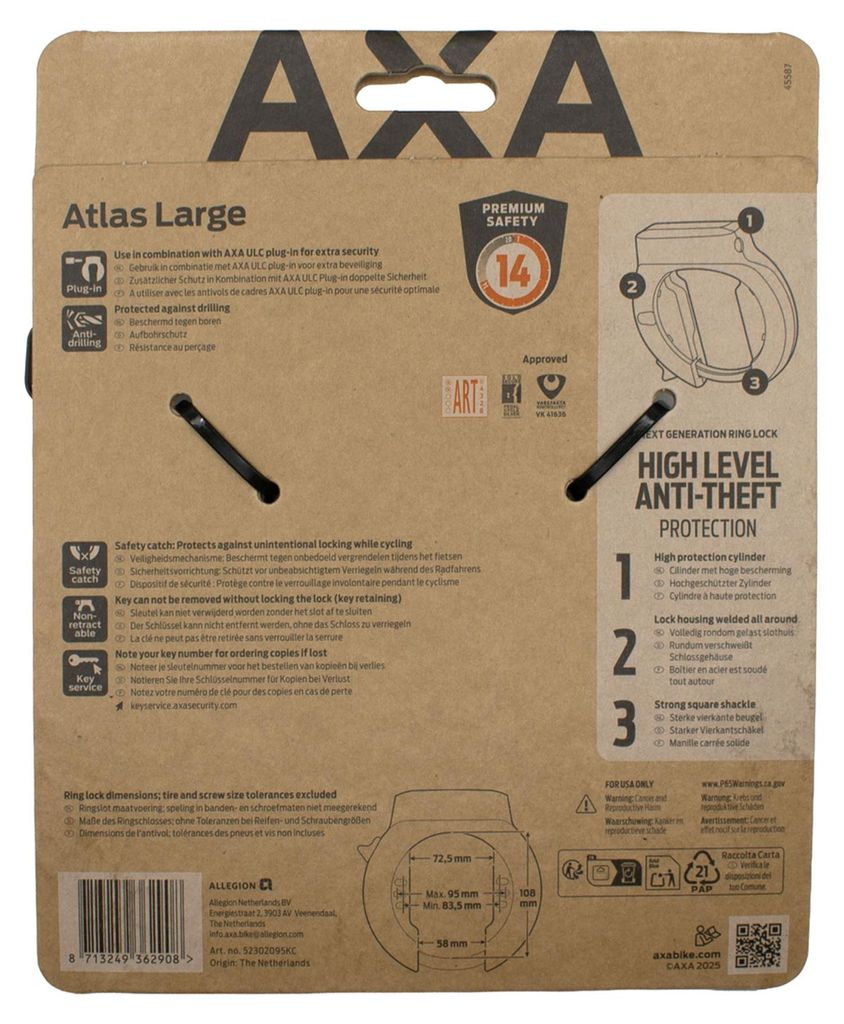 AXA Ringslot Atlas Large ART2** Image du produit 