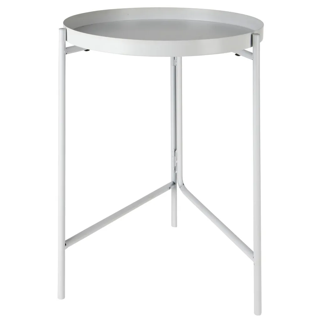 Bout de canapé blanc avec rangement intégré - Meuble d'appoint polyvalent - 5
