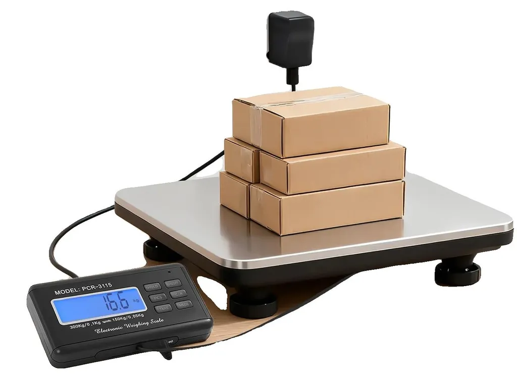 Balance numérique à plate-forme 300kg avec écran LCD et 6 modes de pesée