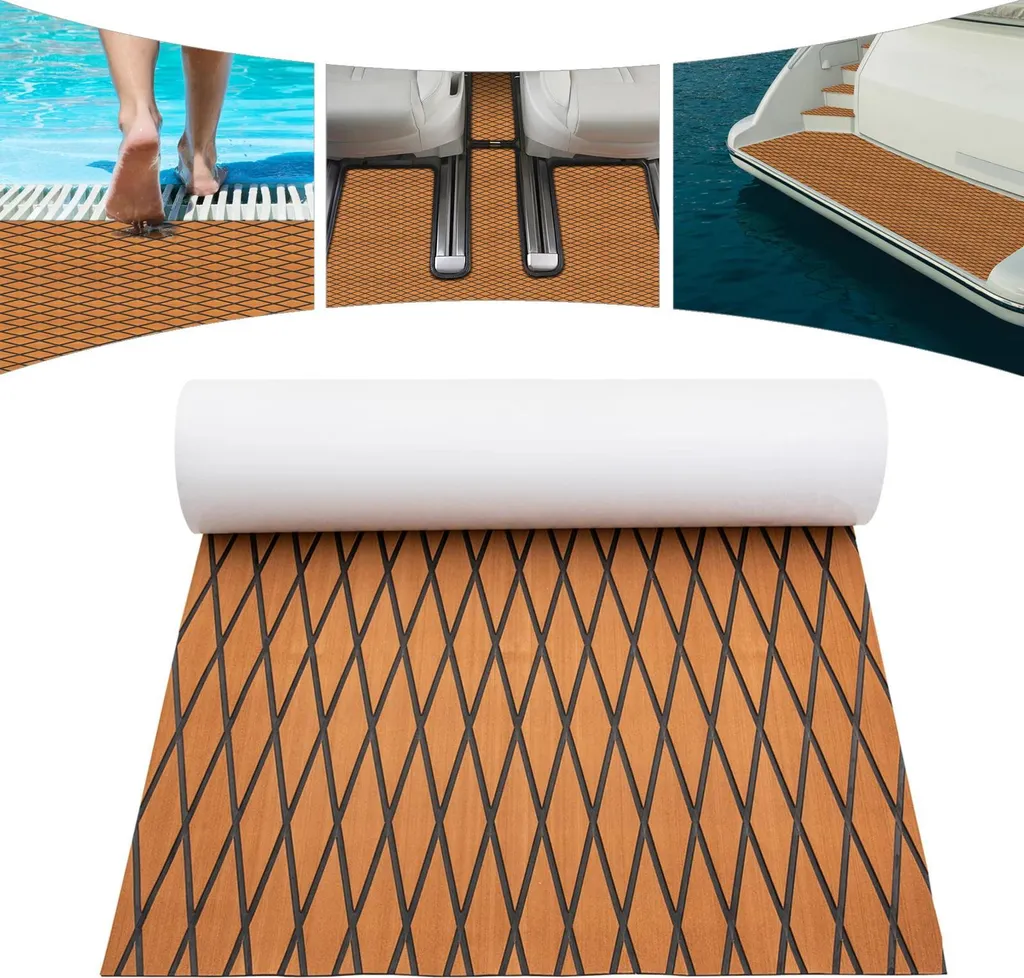 Protection de sol pour piscine et camping-car en mousse EVA orange 94"