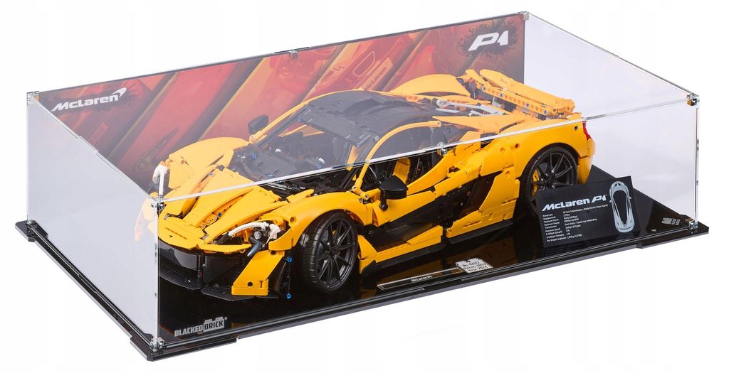 Vetrina nera per LEGO® 42172 Technic – McLaren P1™, con Immagine del prodotto 
