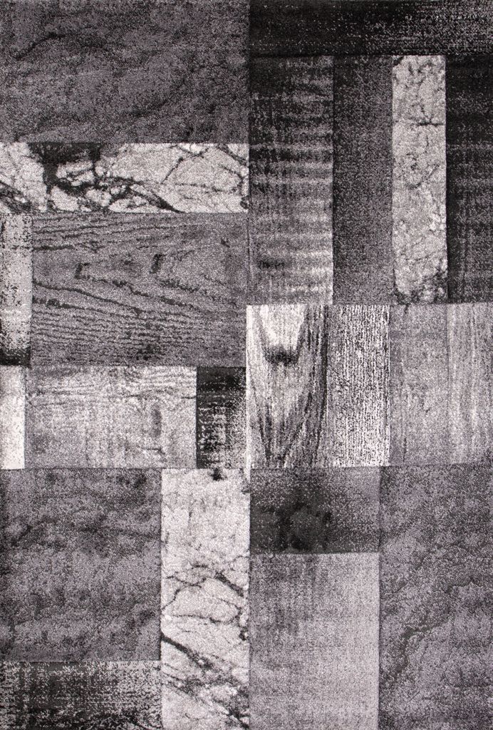 Designer Teppich Wohnzimmer Inneneinrichtung Modern Grau, Maße:120x170 cm