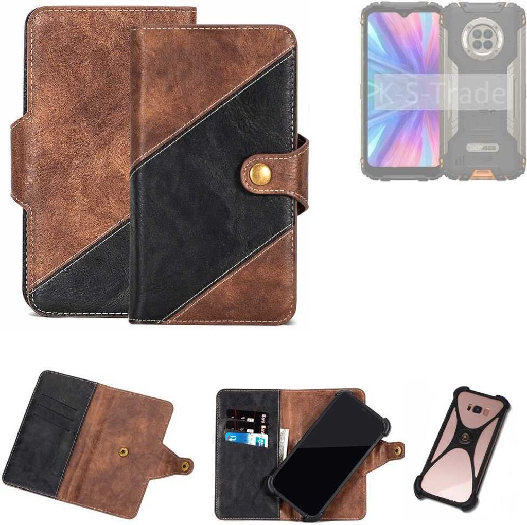 K-S-Trade Handyhülle Schutzhülle Bookstyle Case kompatibel mit Doogee V31 GT Klapphülle Cover Hülle Schutztasche 1x