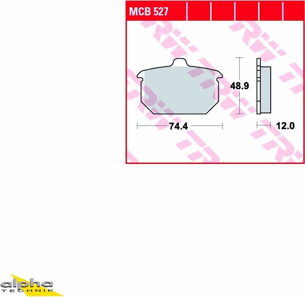 TRW Bremsbelagsatz MCB527 XLX1100 Sportster XLX
