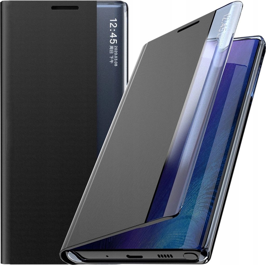 Neue Sleep View Hülle für Samsung Galaxy A05s mit Flip Cover - Schwarz