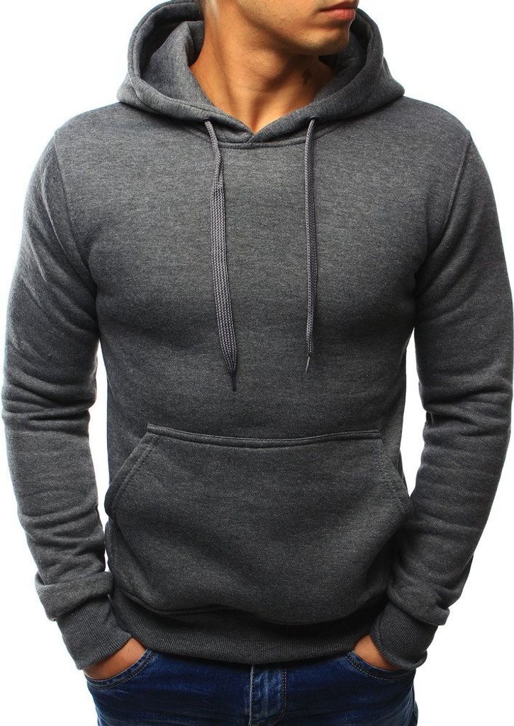 Dstreet Mens Kapuzenpullover Fridolin dunkelgrau XL