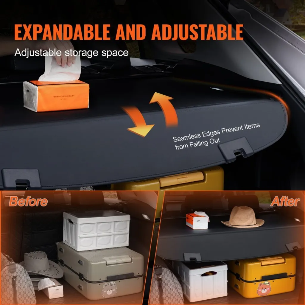 Cache-bagages extensible Mazda CX-5 - Toile robuste à fixation facile - 4