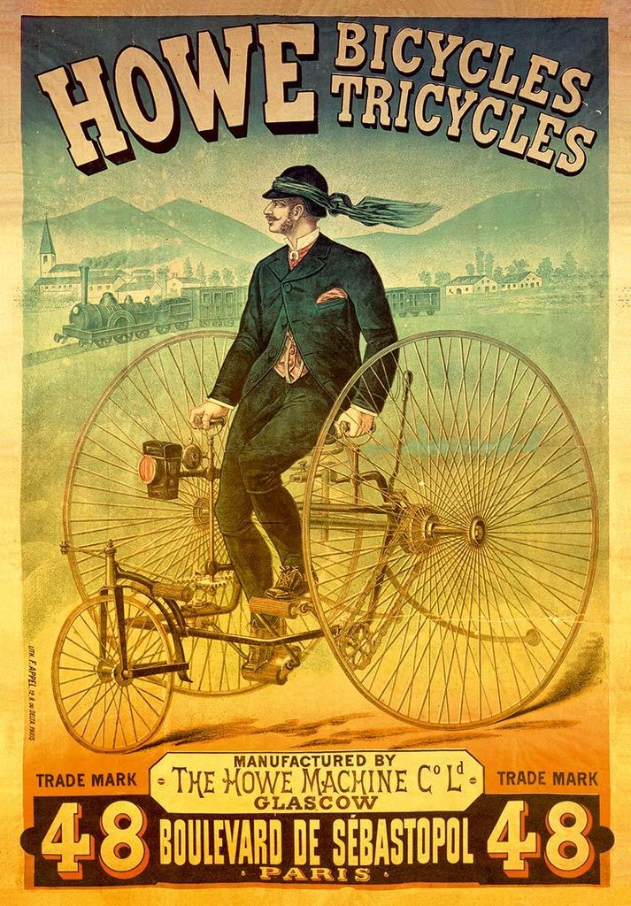 D-Toys Puzzle Vintage Poster Howe Tricycles 1000 Teile Kunst