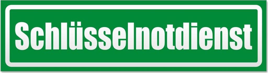 Schlüsselnotdienst invertiert Magnetschild Schild magnetisch
