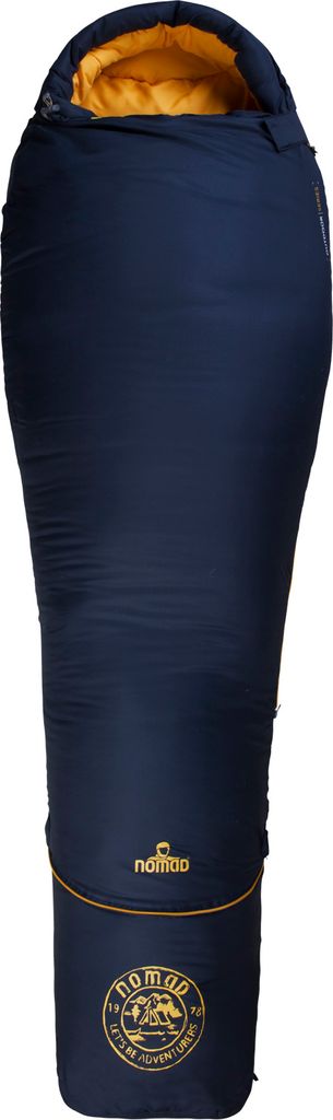 NOMAD Inca Junior Mumienschlafsack | Blau | Längenverstellbar | Mumienschlafsack Kinder | 150-180 x 68 cm | Inkl Bezug