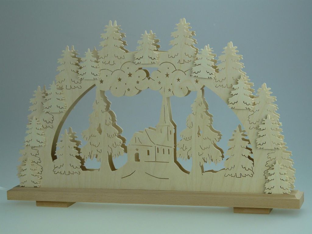 Original Erzgebirgischer Marken Schwibbogen Lichterbogen 50 x 31 cm S50-0_48