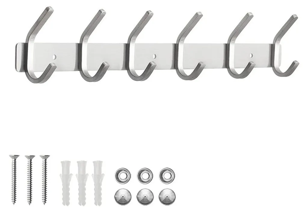 Porte-manteau Mural Inox Brossé - Crochet de Salle de Bain Haute Qualité