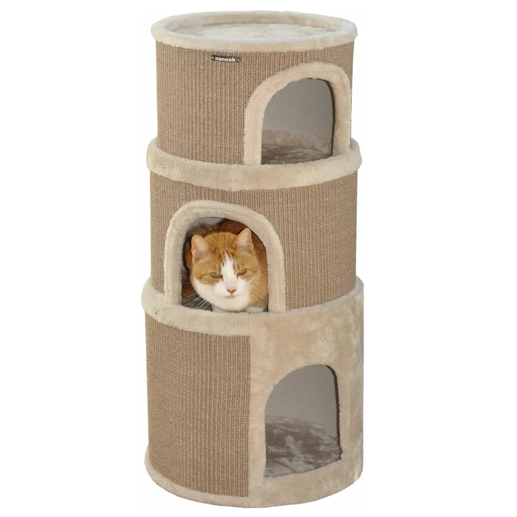 Baril de jeu Luna marron pour chat - Griffoir cylindrique et douillet