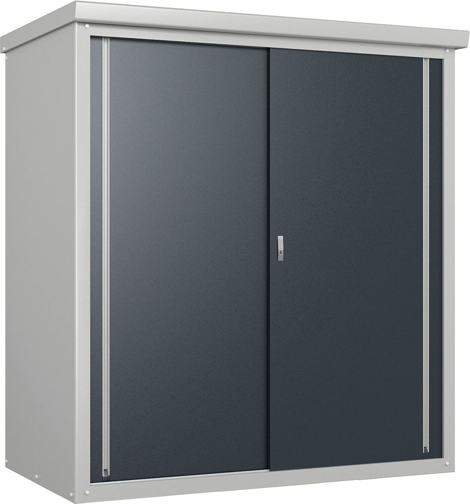 Trimetals Metall Gartenschrank Guardian D63 Grau 98x172x187 cm