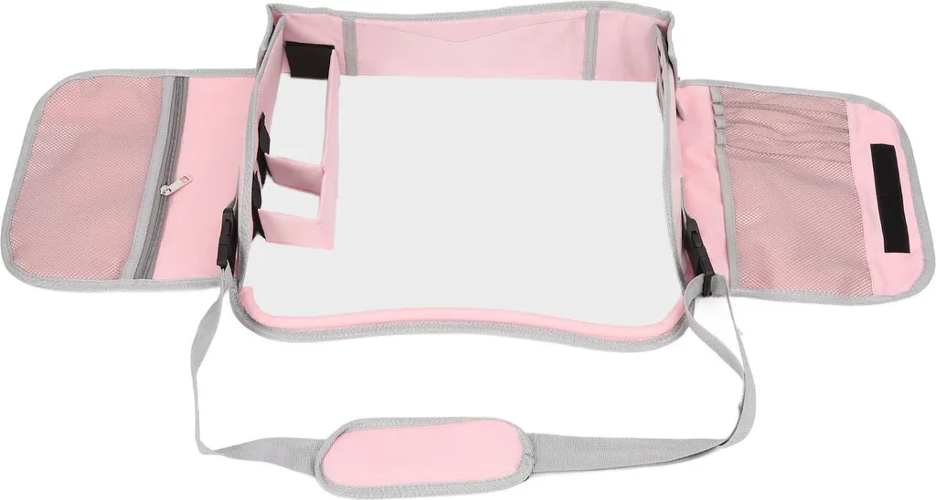 Tablette de voyage rose anti-ennui pour enfant avec tableau effaçable