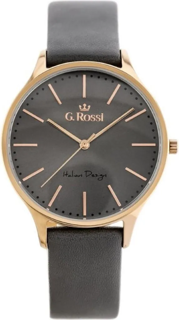 Montre élégante G. Rossi 10317A81B3 au cadran bleu nuit et boîtier fin