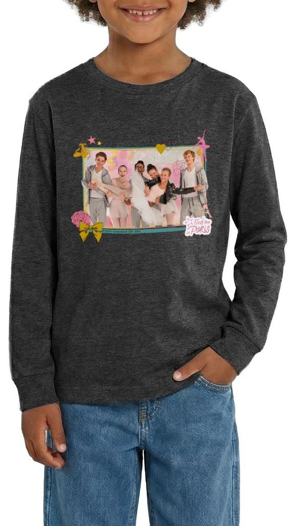 Spreadshirt Find me in Paris Charaktere Teenager Premium Langarmshirt, 146/152 (10 Jahre), Anthrazit meliert